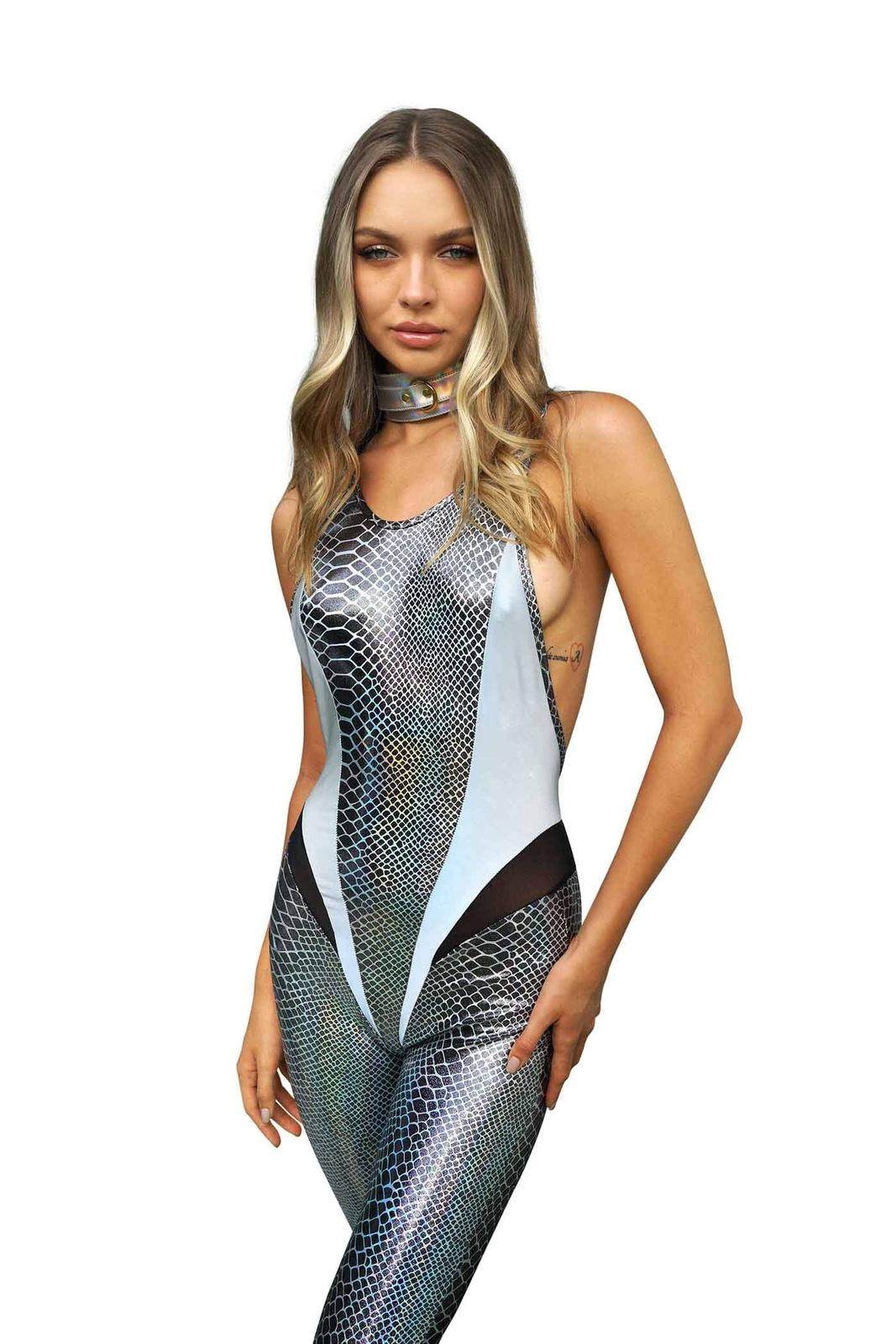 High Voltage Catsuit - Python Snakeskin