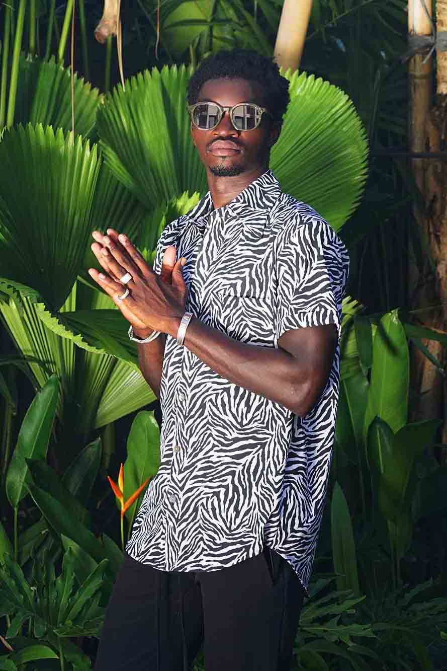 Zebra Print Dress Shirt