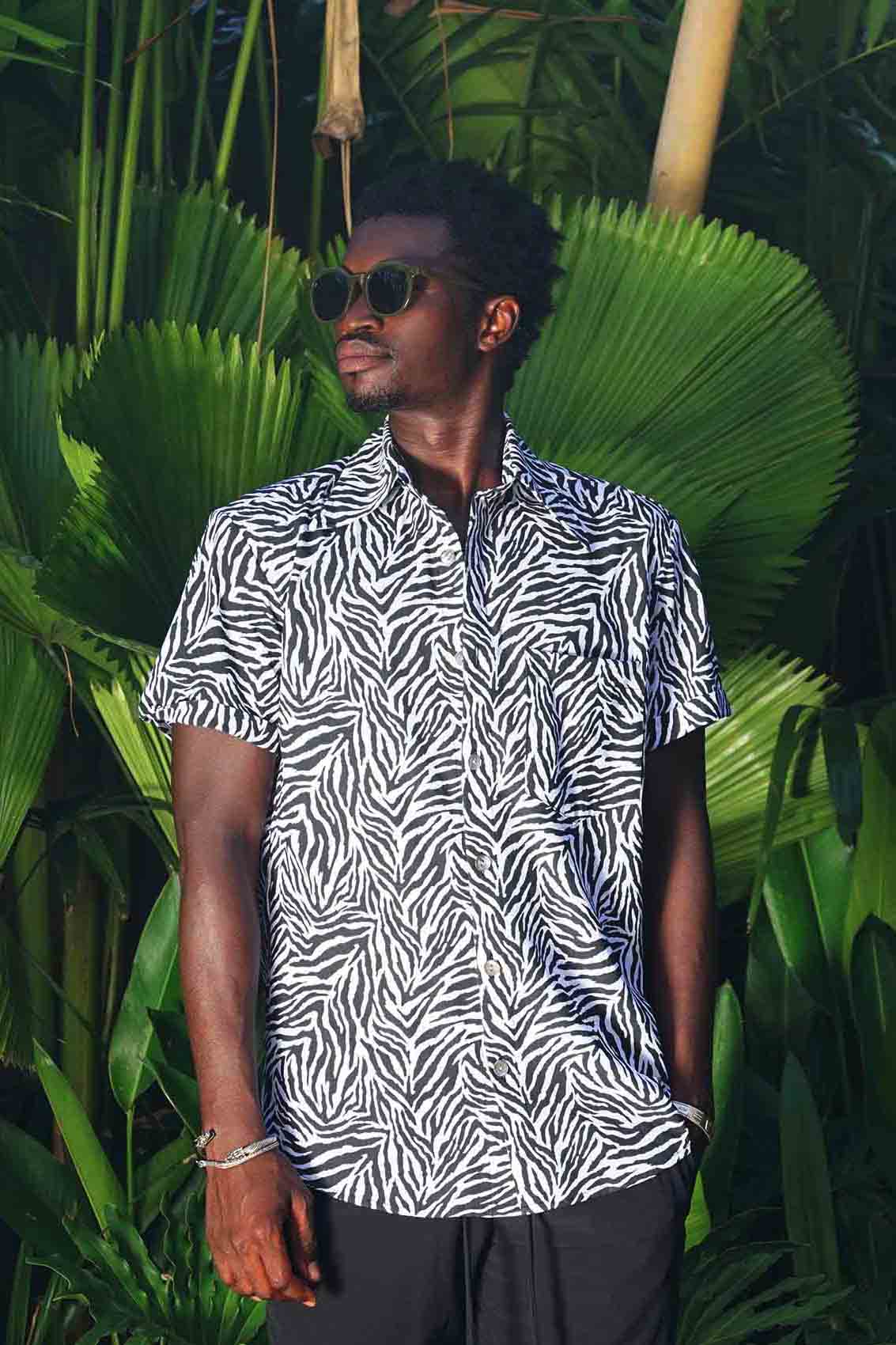 Zebra Print Dress Shirt