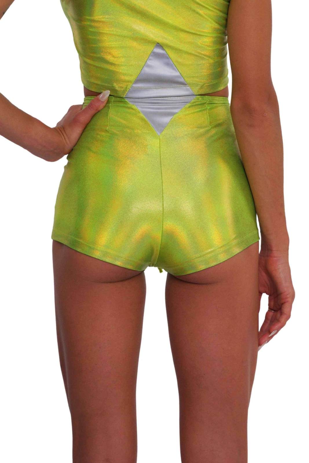 Lace Up Shorts - Limelight
