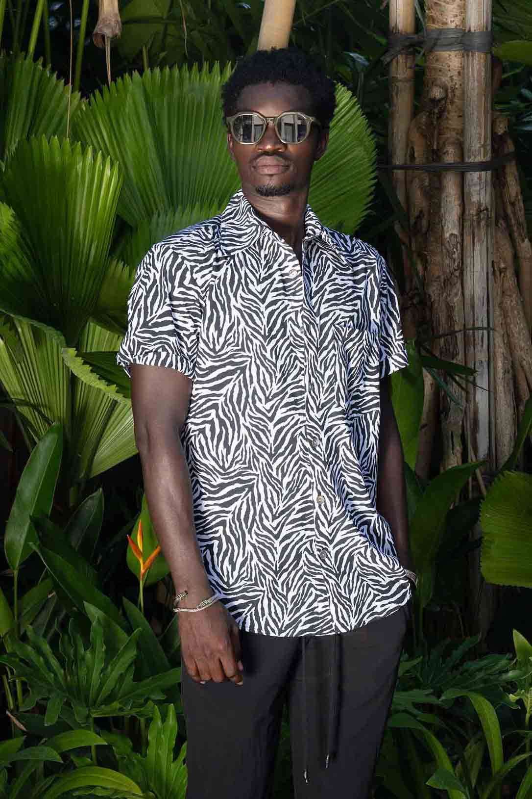 Zebra Print Dress Shirt